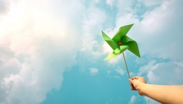 Esg,And,Clean,Energy,Concept.,Hand,Raise,Up,A,Wind